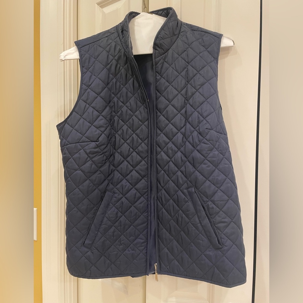 Karen Scott Navy Quilted Vest